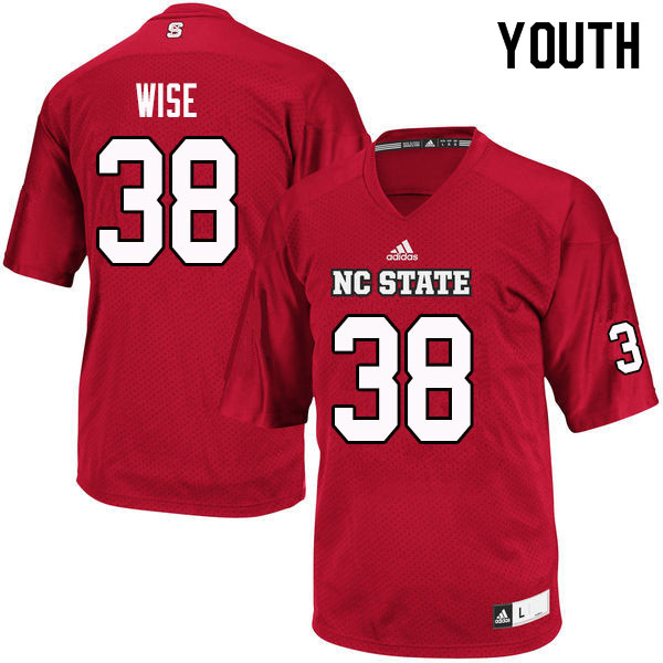Youth #38 Carson Wise NC State Wolfpack College Football Jerseys Sale-Red - Click Image to Close